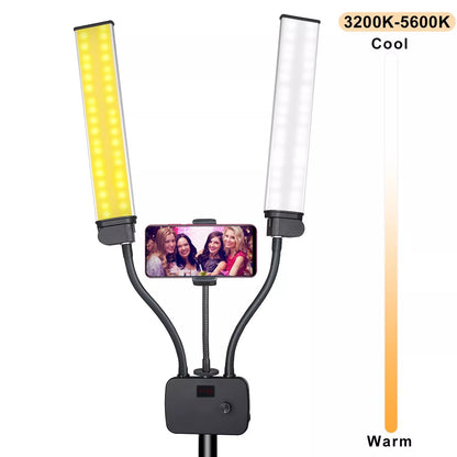 Double Arms LED Fill Light pour la beauté, l'extension des cils, le maquillage ou l'éclairage de la photographie